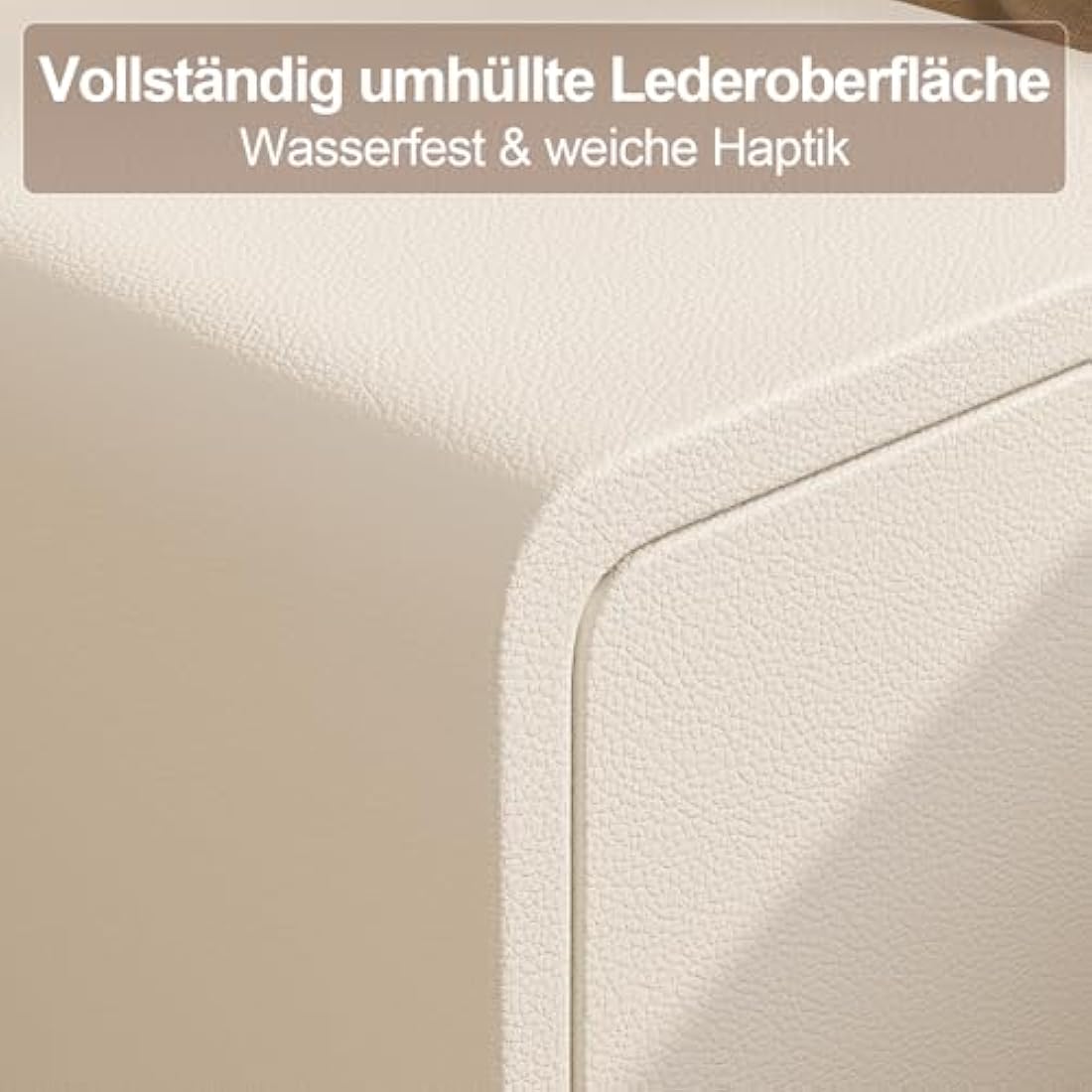 AQIMUELE Small Bedside Table, Narrow Bedside Cabinet with Drawers,Pre-assembled Slim Bedside Table with Leather Surface for Bedroom, 30cm (White)