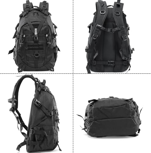 Long Keeper 35L Tactical Backpack - Military Army Backpack Water Resistant, Hiking Camping Cycling Travel Backpack Outdoor Molle Rucksack for Men Women