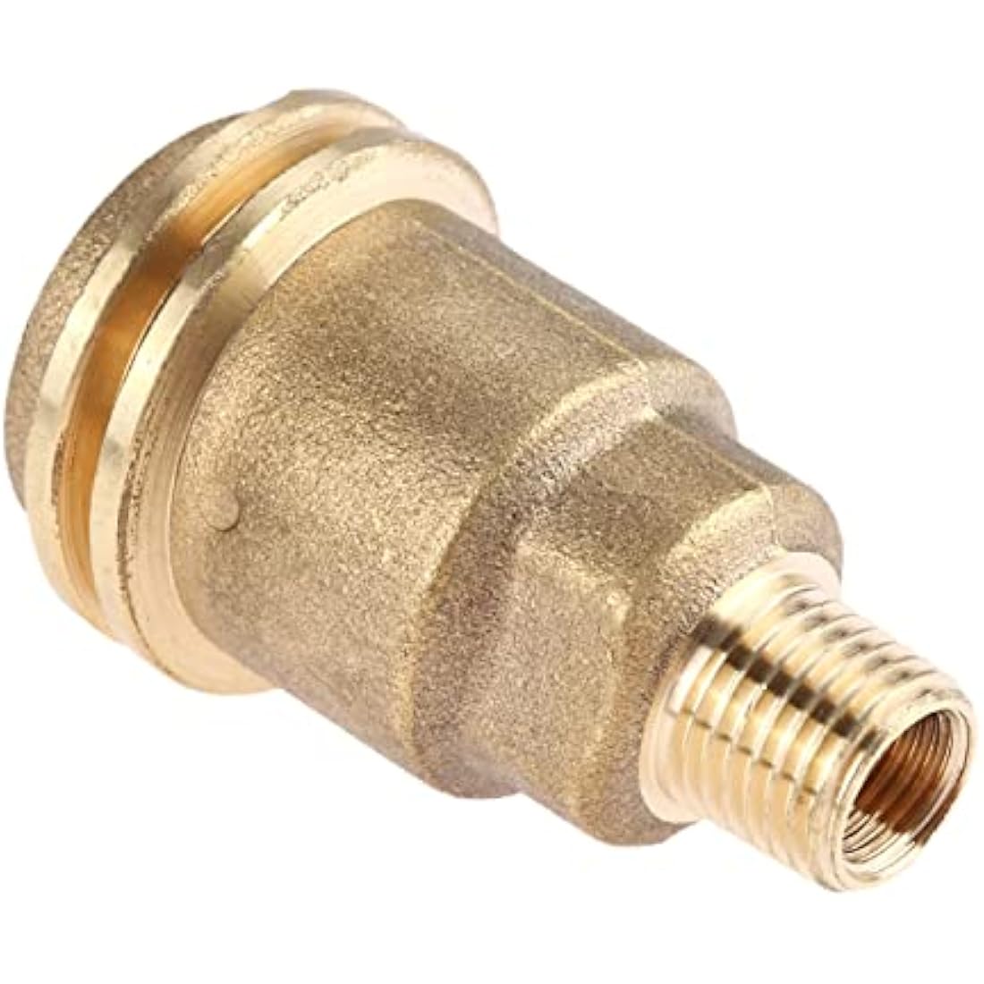 Brass QCC1 ACME Nut Propane Gas Fitting Adapter with 1/4 Inch Male Pipe Thread Solid Brass Outdoor Cooking Propane Adapter