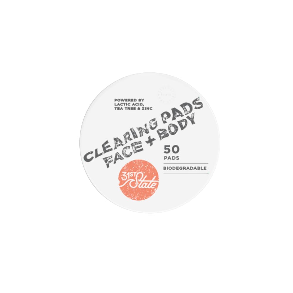 31st State Cleansing Pads, Acne Treatment for Teenagers. Vegan, Paraben Free, Gluten Free Skincare. 50 Face Wipes