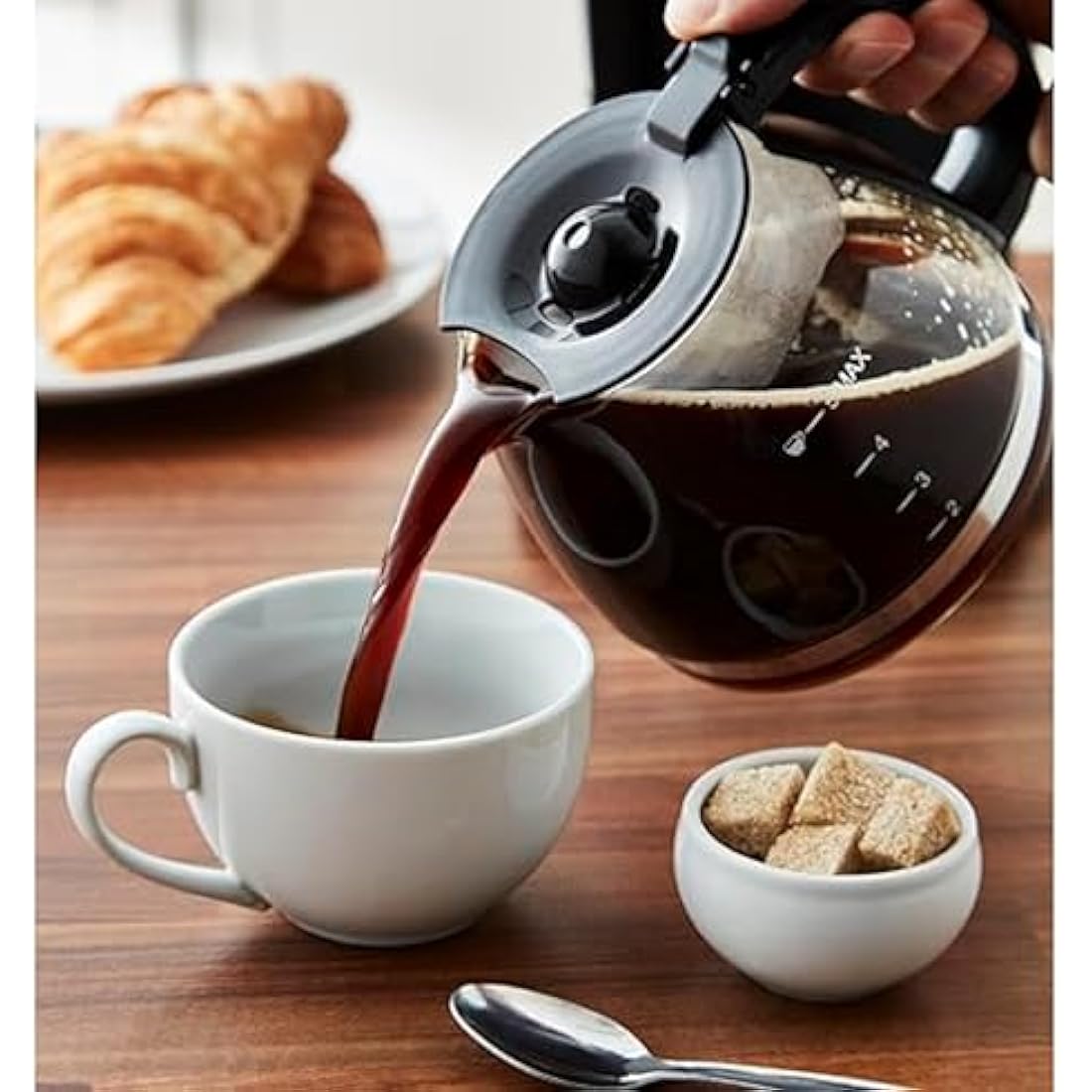 Swan SK13130N Programmable Coffee Maker with Keep Warm Function, LCD Timer, 750ml, 700W, Black