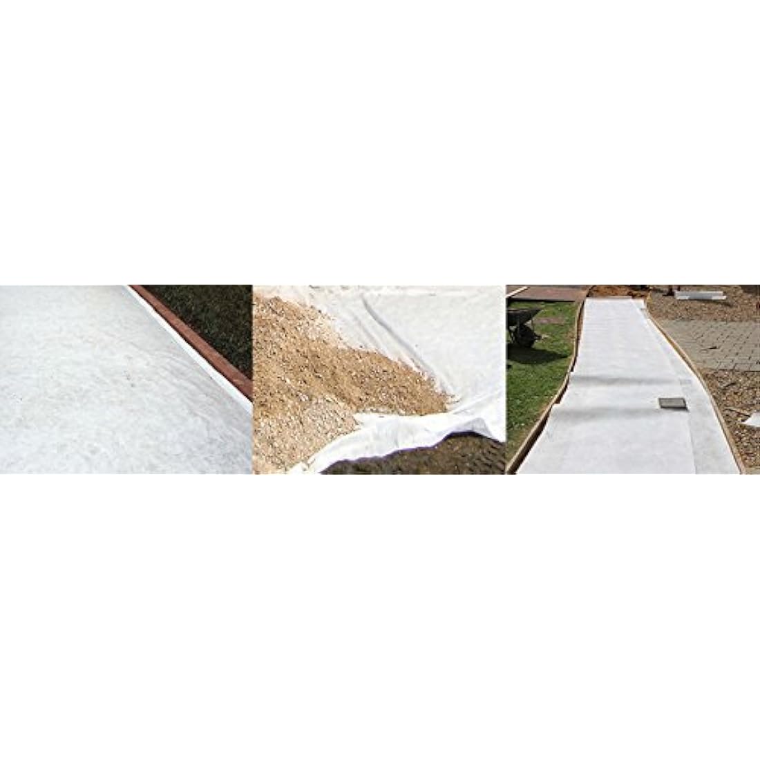 Spudulica GeoTextile Membrane - 1.1 x 10 (11 m2) Large 100gsm Non-Woven Fleece Fabric - Soakaway French Drain, Trench Lining or Pathway Garden Membrane