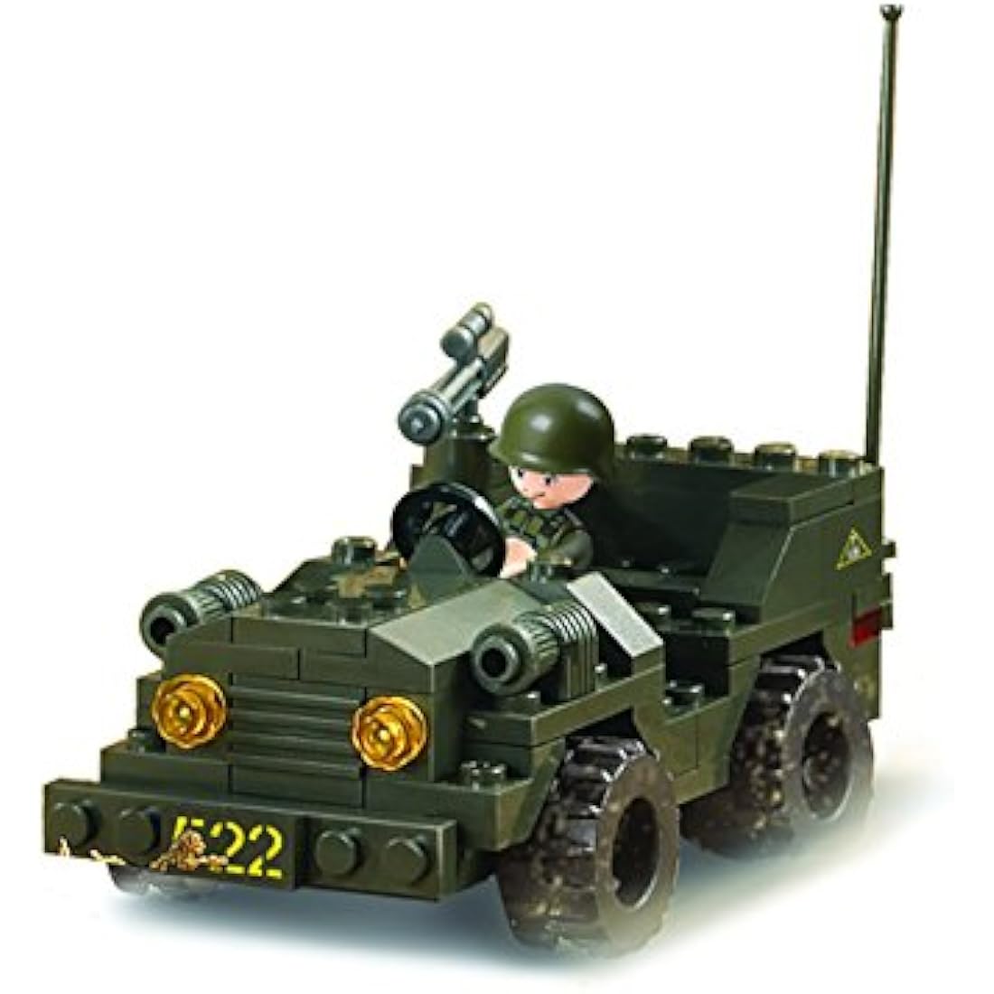 Sluban M38-B6800 Field Battle Forces Army Set with 7 Mini-Figures (602 Pieces)