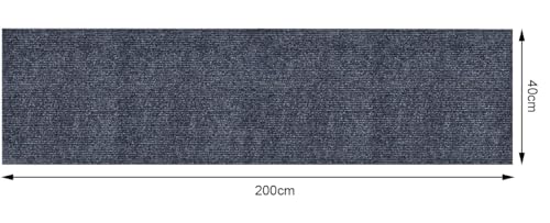 MIAOGE? 78.7"x15.7" Trimmable Self-Adhesive Scratch Mat, Cat Scratching Carpet, Cat Tree Replacement (Dark Gray-2PCS)