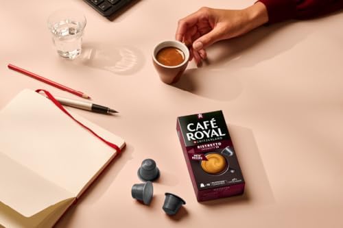 Café Royal, Ristretto, 100 Nespresso (R) compatible capsules, 80 percent recycled Aluminium, Rainforest Alliance certified, intensity 11