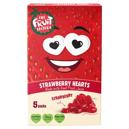 The Fruit Factory Strawberry Fruit Hearts Juice 20g x 5 (Pack of 9)
