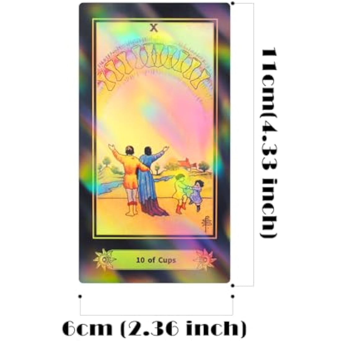 Smoostart 78 Tarot Cards with Guidebook, Holographic Tarot Cards Deck Future Telling Game with Colorful Box for Beginners and Professional Player