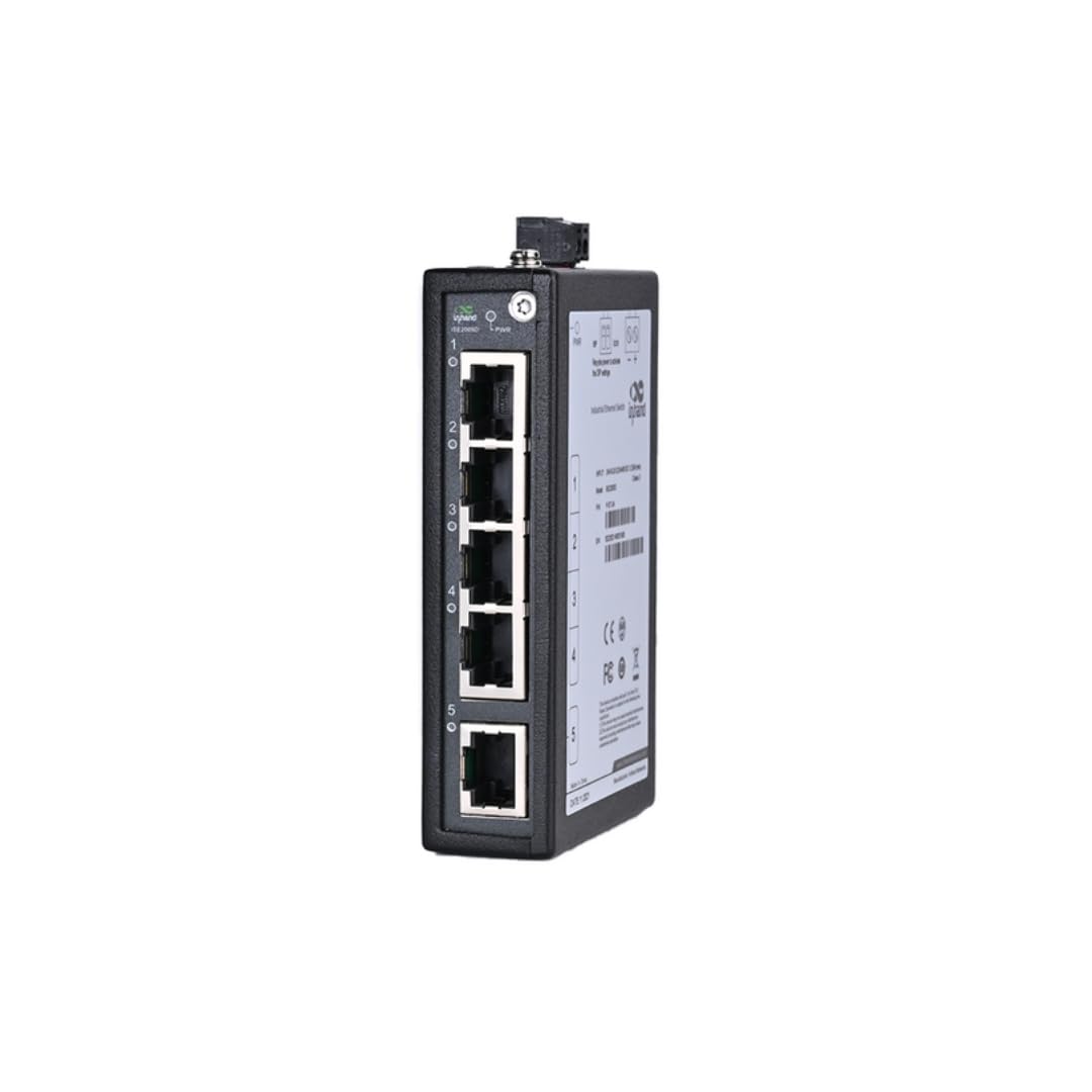 InHand Networks Industrial Network Switch, Fast/Gigabit RJ45 Ports,IP30, DIN Rail, FCC/CE/UL Certification, Industrial Switch,DIP switch for QoS and