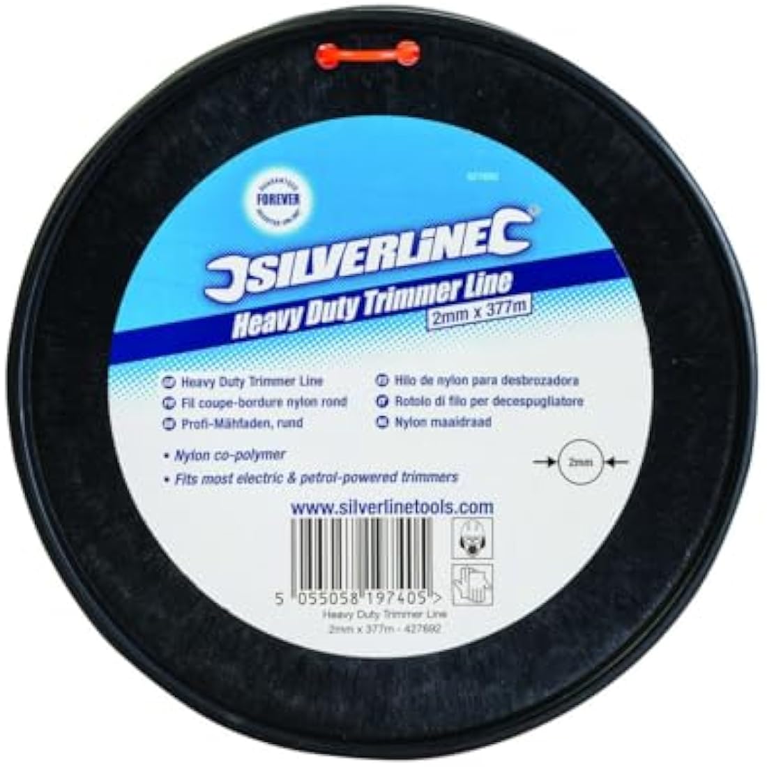 Silverline Heavy Duty Trimmer Cutting Line 2mm x 377m (427692)