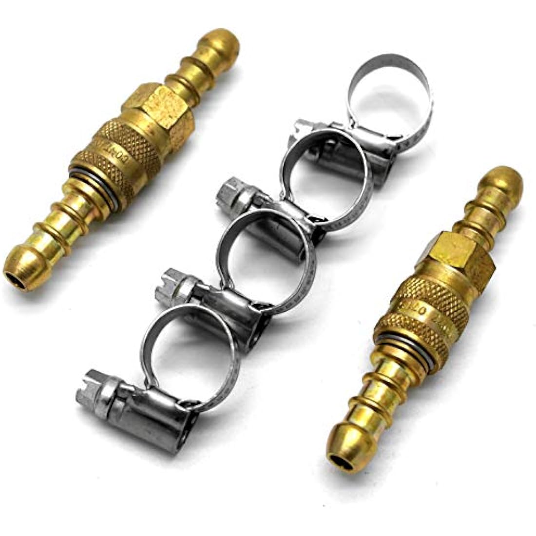 continental/1stserie 2 X Quick Release Fittings Coupling for 8mm propane/butane Hose + 4 Clips