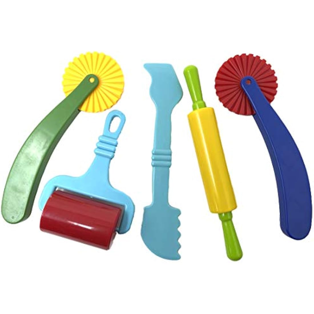 Playdough Set for Kids – 5 Dough Tools, Cutters & Accessories – Play Dough Tools for Toddlers Age 3+ – Creative Playdough Accessories for Craft & Sensory Play