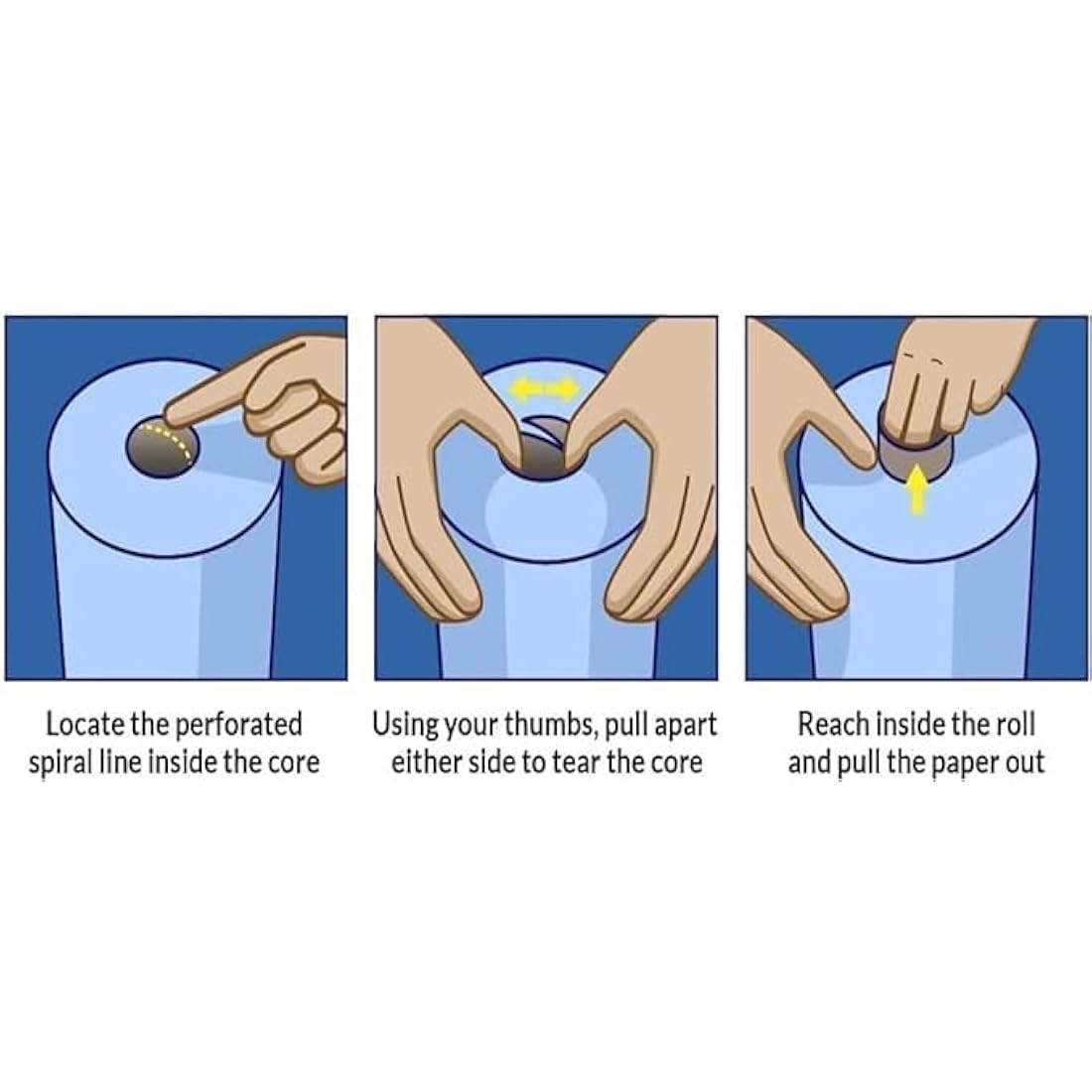 My Homie 6X Blue Paper Rolls Kitchen Household Towel, 2 Ply Kitchen Paper, Centre Feed Tea Tissue Dispenser Wall Mounted, Reusable Hand Tork, Plenty Shop Towel Offers, Cleaning Products Bulk Buy