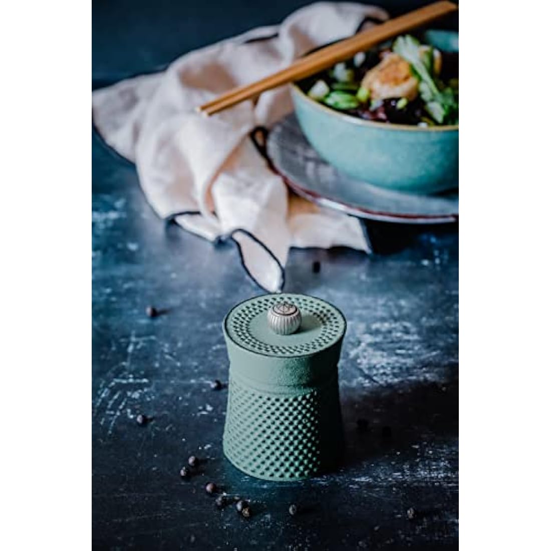 PEUGEOT - Bali 7,6 cm Pepper Mill - Classic Grind System - Cast Iron - Lifetime Guaranteed Mechanism - Made in France - Celadon Green Colour