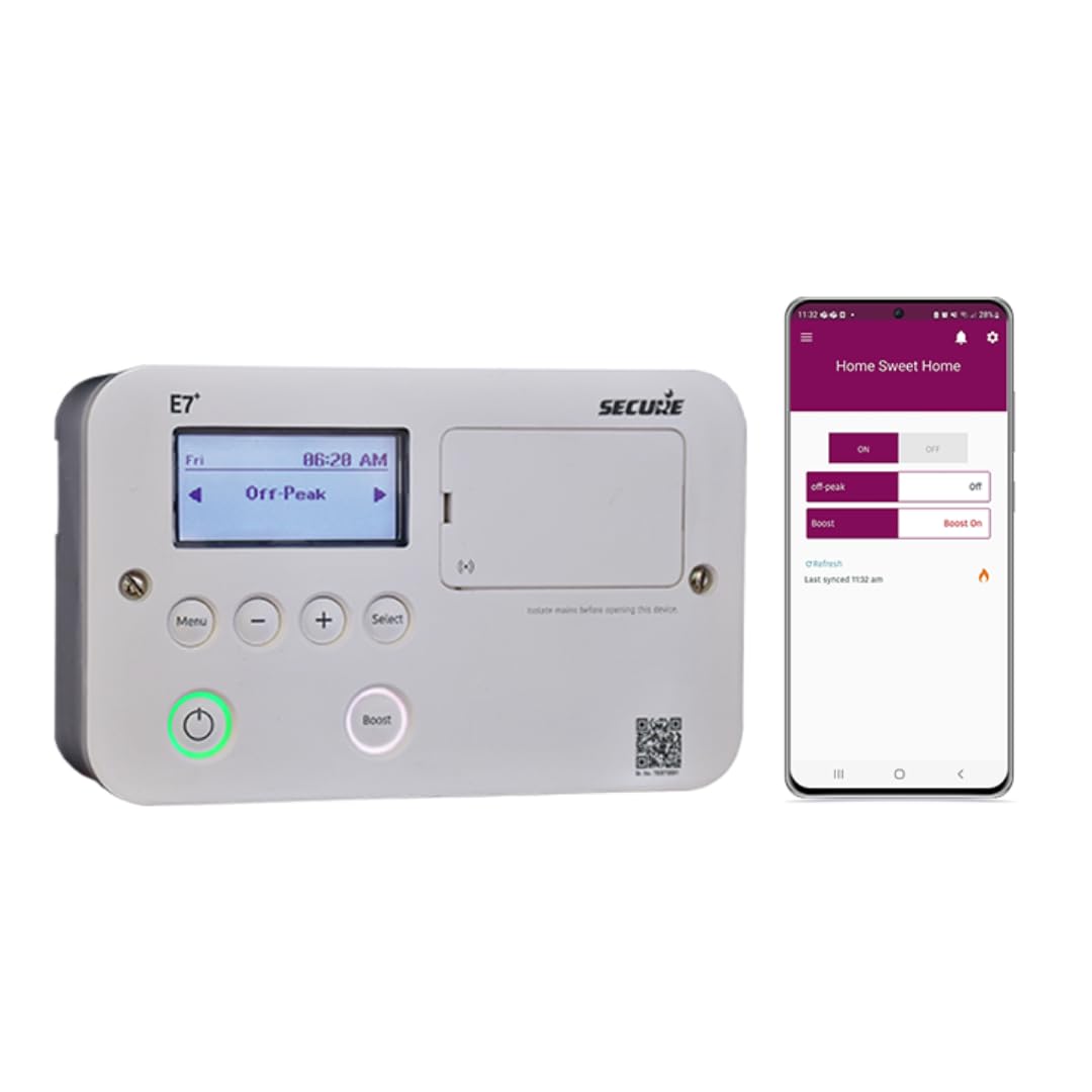 Secure E7+ Smart Immersion Heater Timer Control Bluetooth Replacement for Horstmann Electronic 7 Economy 7 Quartz