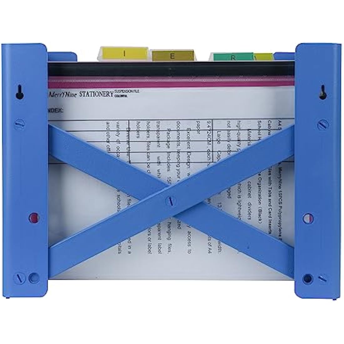 Suspension Files, MerryNine 15PCS Polypropylene Filing Cabinet Suspension Files with Tabs and Card Inserts for School Home Work Office Organization **Check Size Before Ordering ** (Transparent, A4)