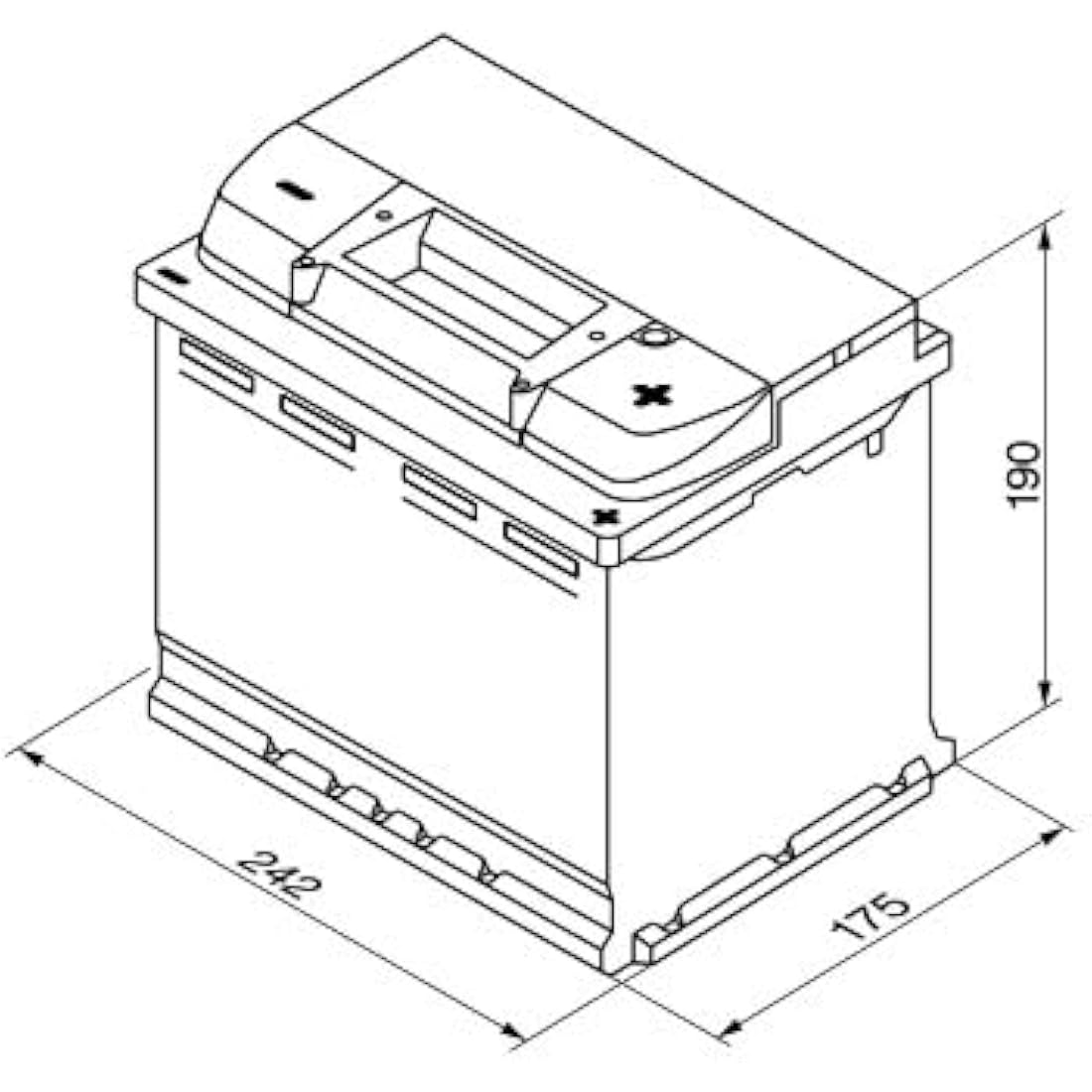 Bosch S5005 - car battery - 63A/h - 610A - lead-acid technology - for vehicles without Start/Stop system - Type 027
