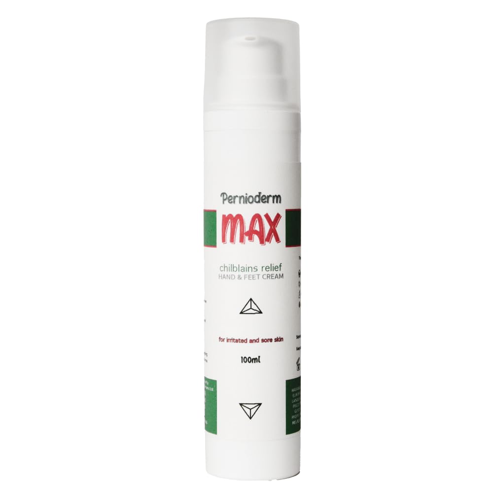 Pernioderm Max Relief Chilblains Cream 100ml | Intense Relief formula for irritated sore skin | Zinc, Witch Hazel & Tea Tree