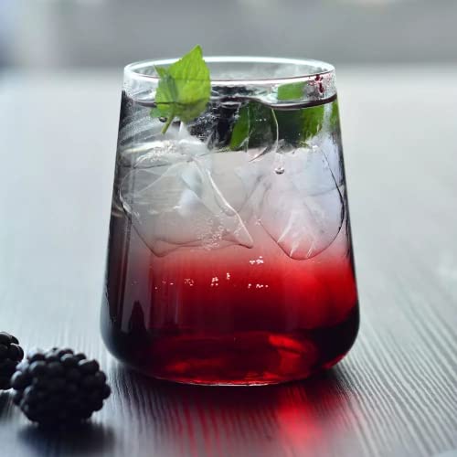 Krosno Water Juice Gin Tumbler Drinking Glasses | Set of 6 | 430 ML | Avant-Garde Collection | Whiskey Glasses Gift Set Tumblers Cocktail Set |
