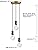 Yosoan Lighting Industrial Cluster 3 Way Pendant Light Fittings, Loft Bar Triple Hanging Pendant Ceiling Lights for Kitchen Island Living Room Dining Room (Antique)