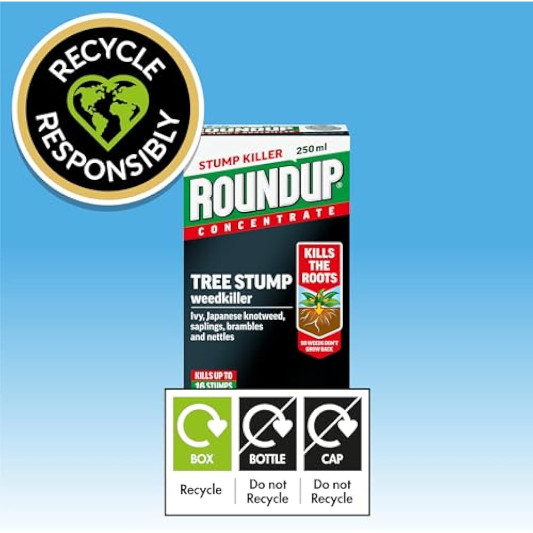 Roundup Tree Stump Weedkiller, Super Concentrate 250 ml