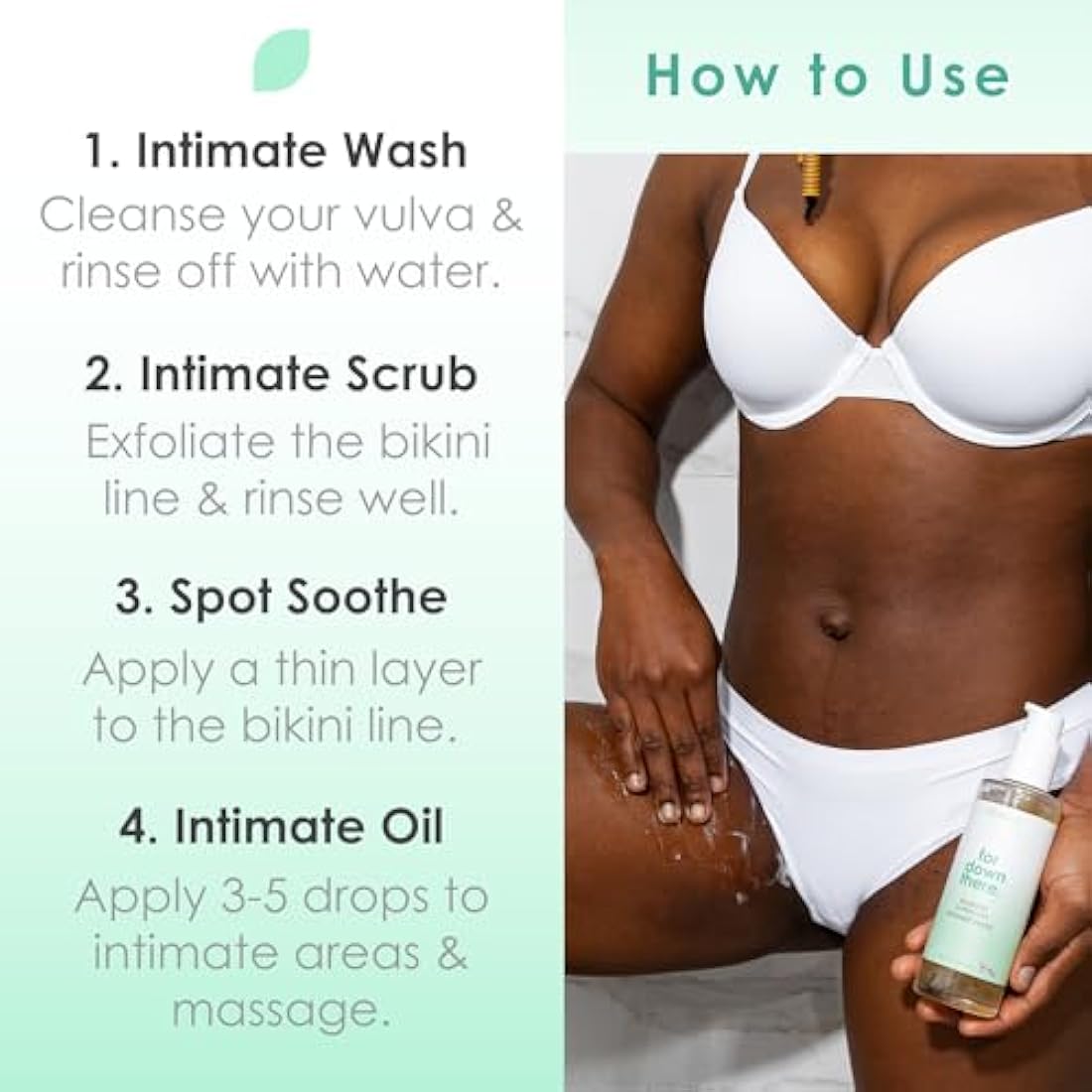 Superfood Intimate Care Kit | Healing Intimate Oil, Probiotic Intimate Wash, Intimate Scrub & Spot Soothe Gel | Bikini Line Shaving Routine For Ingrown Hairs, Razor Bumps, Irritation & Dryness