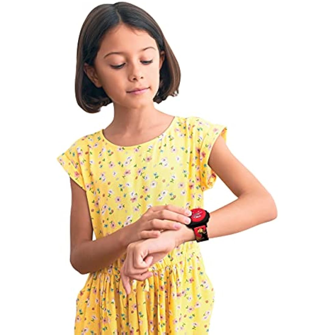 LEXIBOOK Miraculous Ladybug Cat Noir, Adjustable Projection Watch Digital Screen with 20 Images, Red/Black, DMW050MI