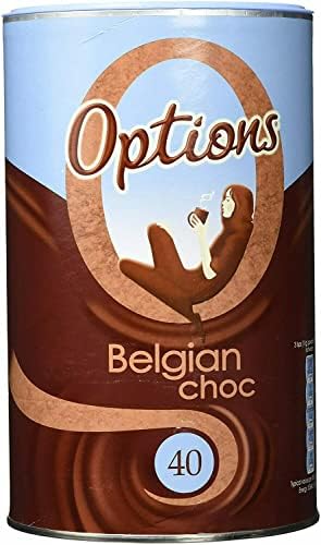 Option Belgian Choc-O-Lait Luxury Instant Hot Chocolate Drink with Sugar 2x825g