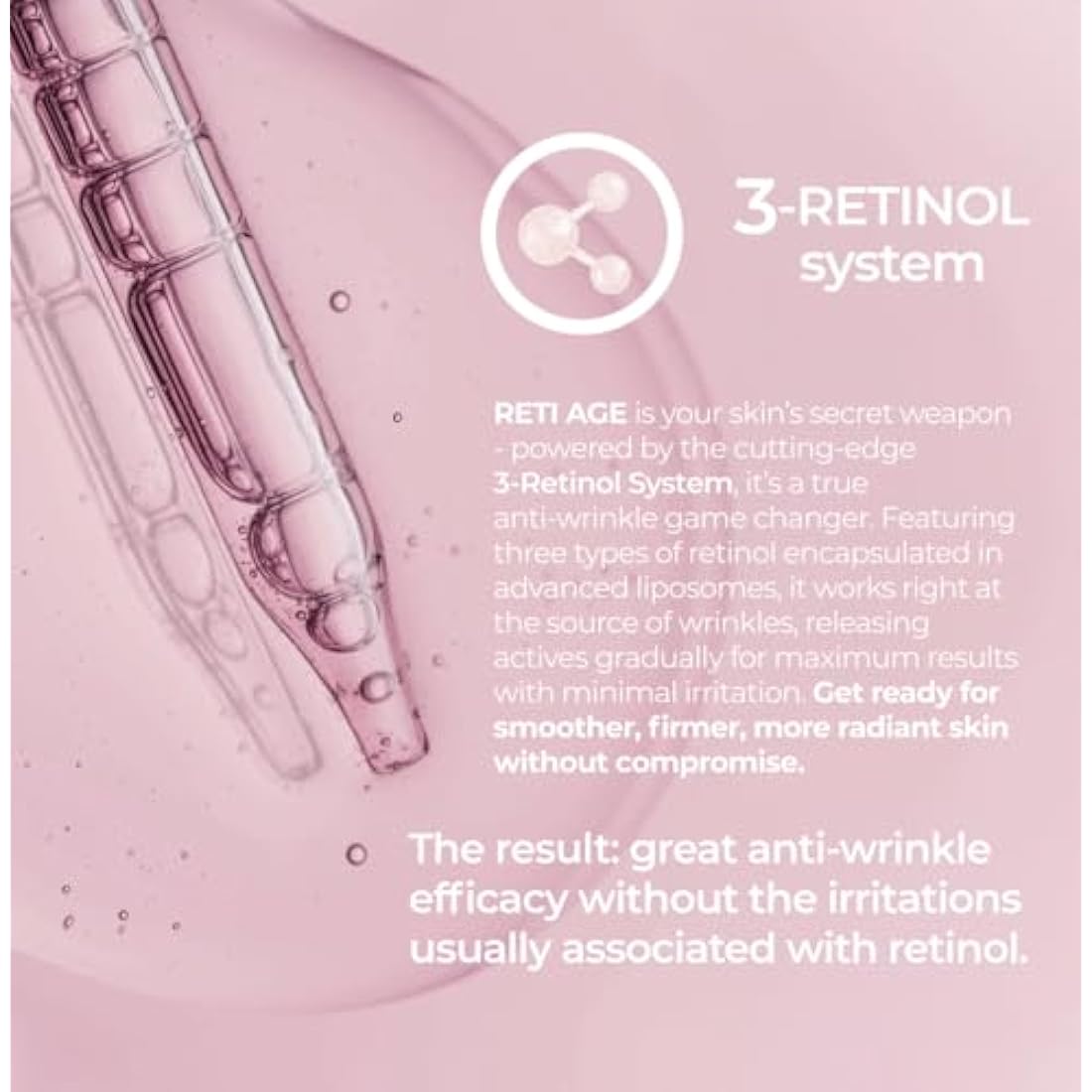 Sesderma Retiage Liposomal Serum – Anti-aging serum with 3 retinoids – Wrinkles, firmness, and hydration – 30 ml