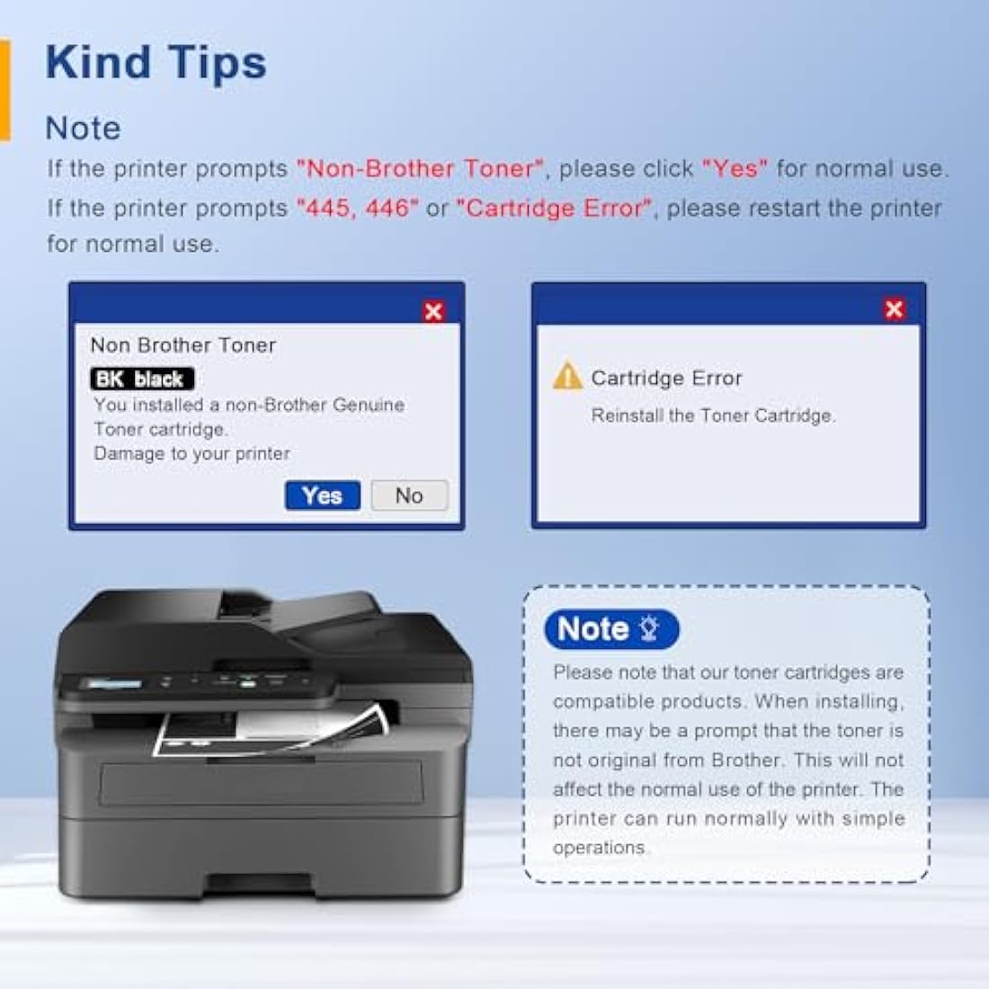 Palmtree TN2510XL TN2510 Toner TN 2510 TN-2510 Compatibile with Brother HL-L2400DWE HL-L2400DW HL-L2445DW DCP-L2627DWE MFC-L2800DW DCP-L2660DW DCP-L2665DW MFC-L2827DWXL MFC-L2860DWE MFC-L2835DW