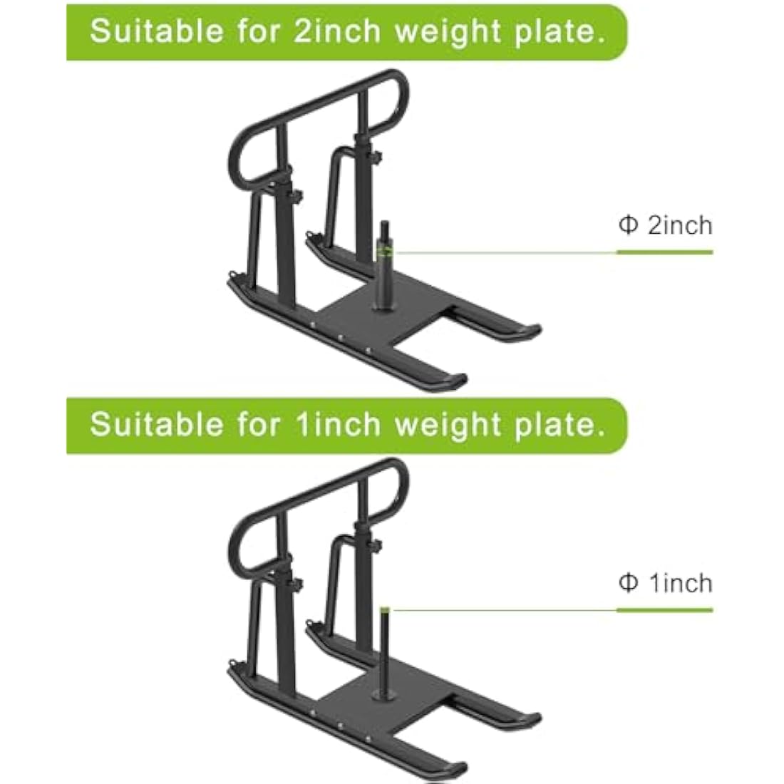Kipika Weight Sled, Fitness Sled, Fitness Strength Training Sled, Speed Training Sled - Heavy-Duty Weight Training Equipment for Muscle Building and Explosive Power - Suitable for 1” & 2“ Weight Plate