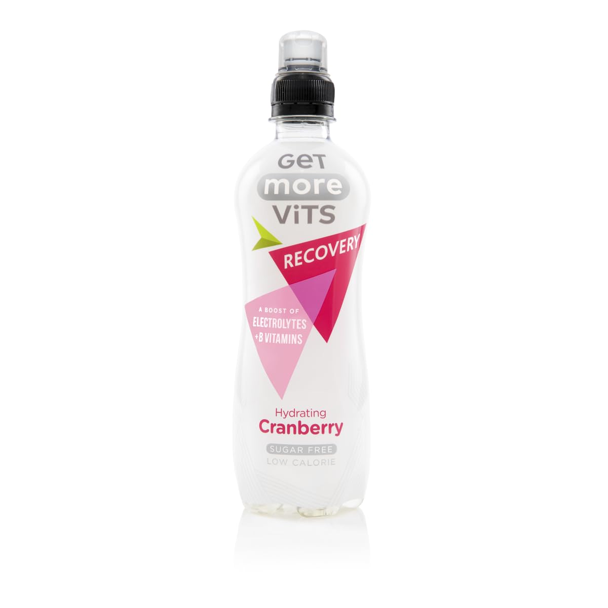 Get More Vits - Sports Recovery & Hydrating Cranberry Flavoured Spring Water (12 x 500ml), Electrolytes, B Vitamins, Sugar-Free, Low-Calorie, Boosts