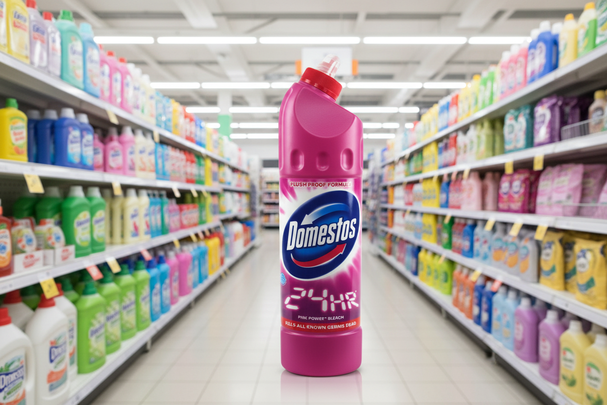 9 x Domestos Thick Bleach Pink Power 750 Ml