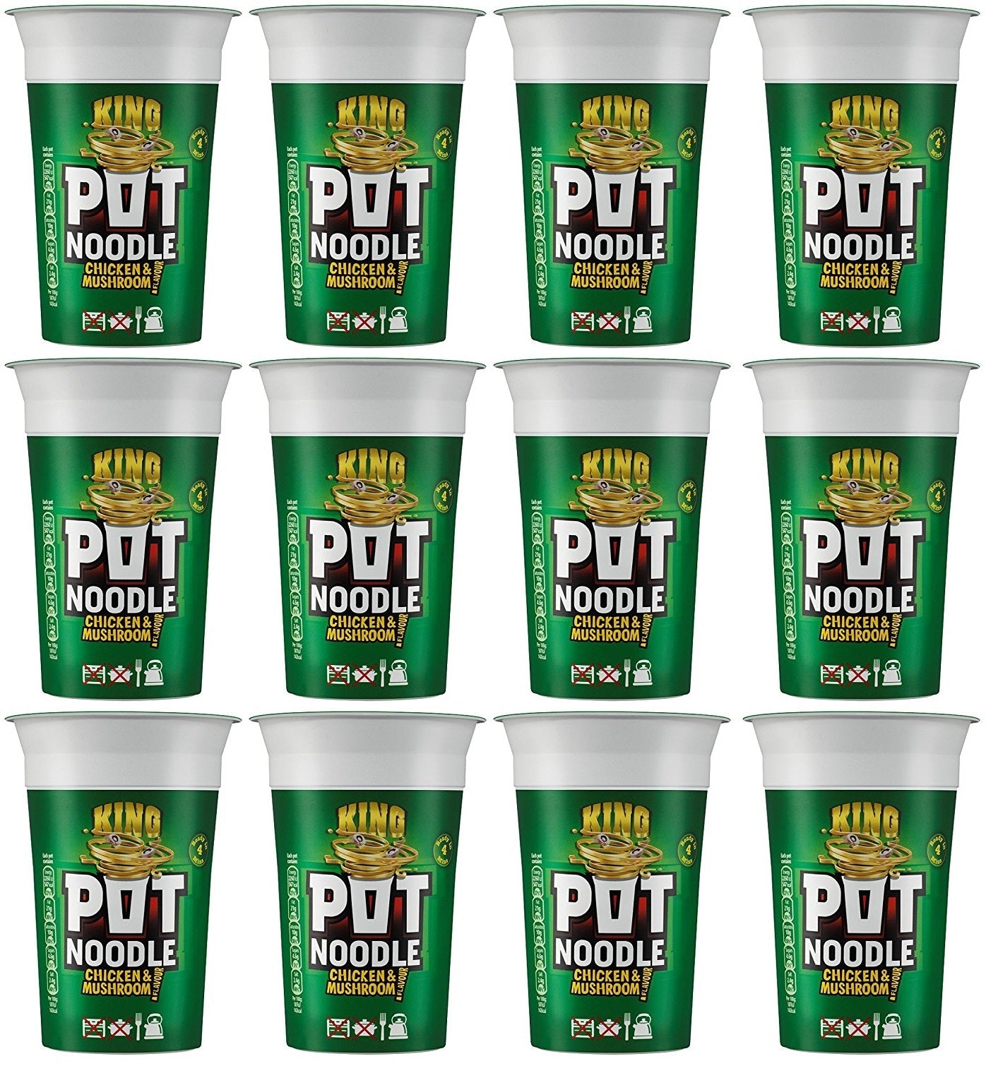 12 x Pot Noodle King Pot Chicken & Mushroom 114 G
