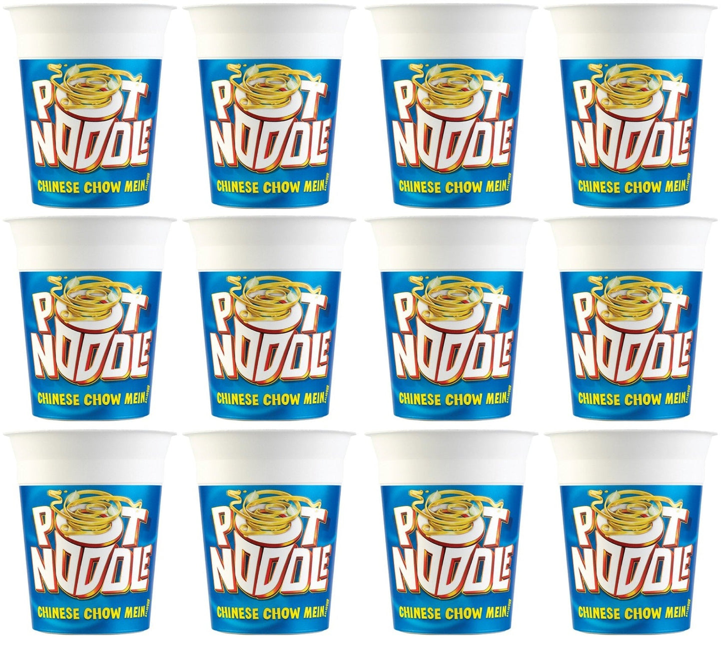 12 x Pot Noodle Standard Pot Noodle Chinese Chow Mein 90 G