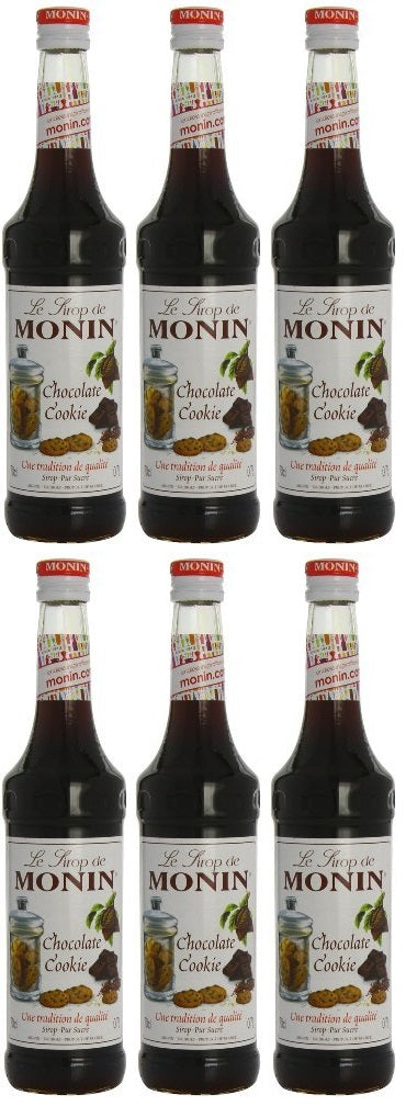 6 x Monin Chocolate Cookie Syrup 1Lt