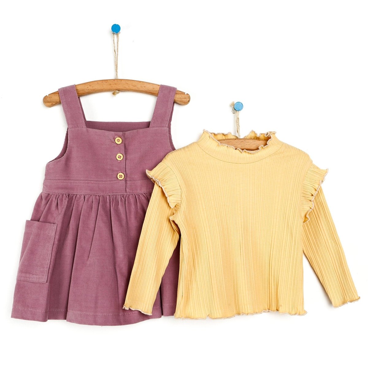 Cassiope Salopette Skirt & Sweatshirt - Damson