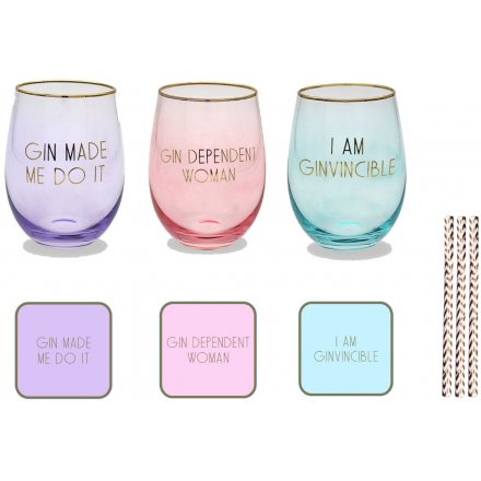 Lets Party Stemless Glass Set i am invincible this is invincible set only
