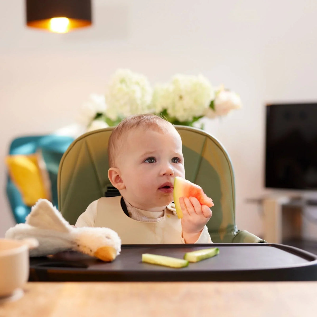 Ickle Bubba Flip Magic Fold Highchair - Pearl Grey