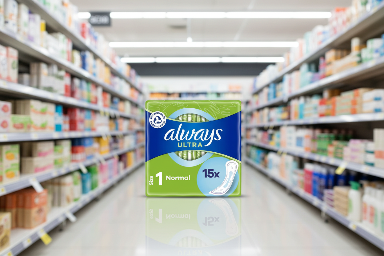 16 x Always Ultra Day Sanitary Towels Normal (Size 1) 15 Pads