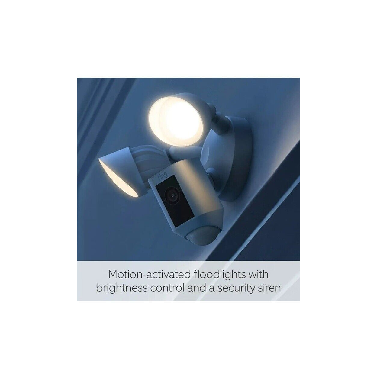 Ring Floodlight Cam Wired Plus - Outdoor Security Cam with LED Lights and Siren