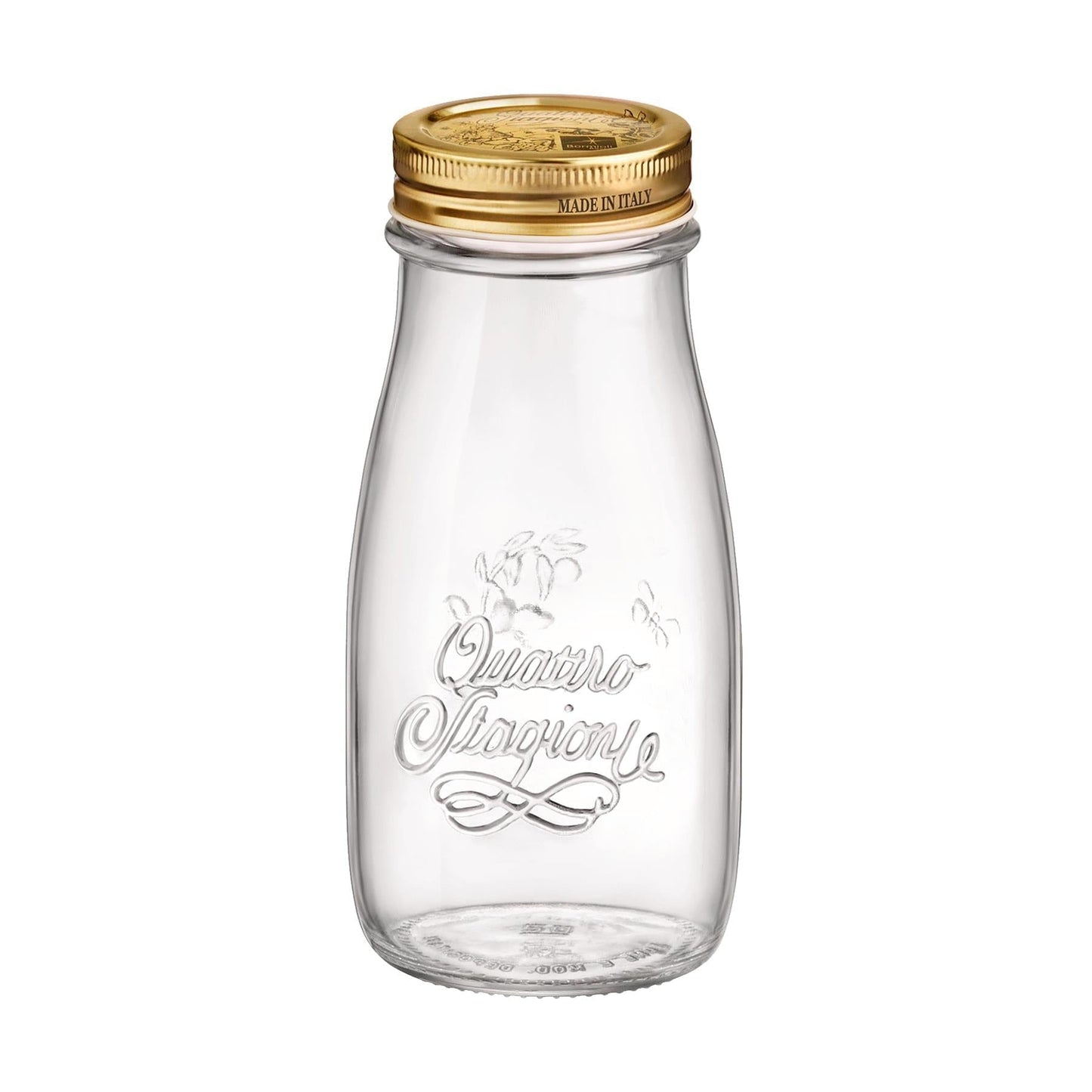 400ml Quattro Stagioni Glass Bottles with Screw Top Lid - Pack of 3