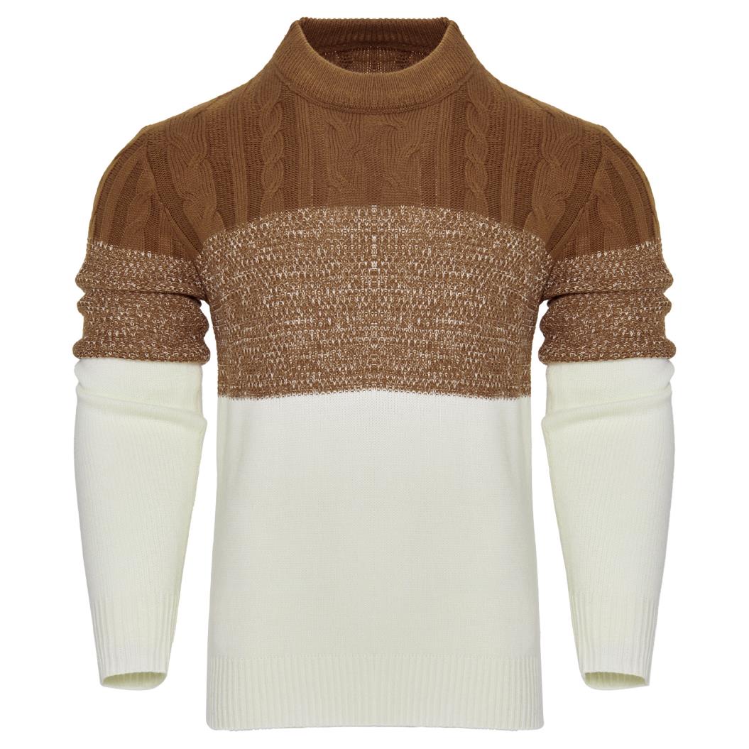 Men's Knitted Sweater Fashion Long-sleeved Pullover Tops Fall And Winter Clothing