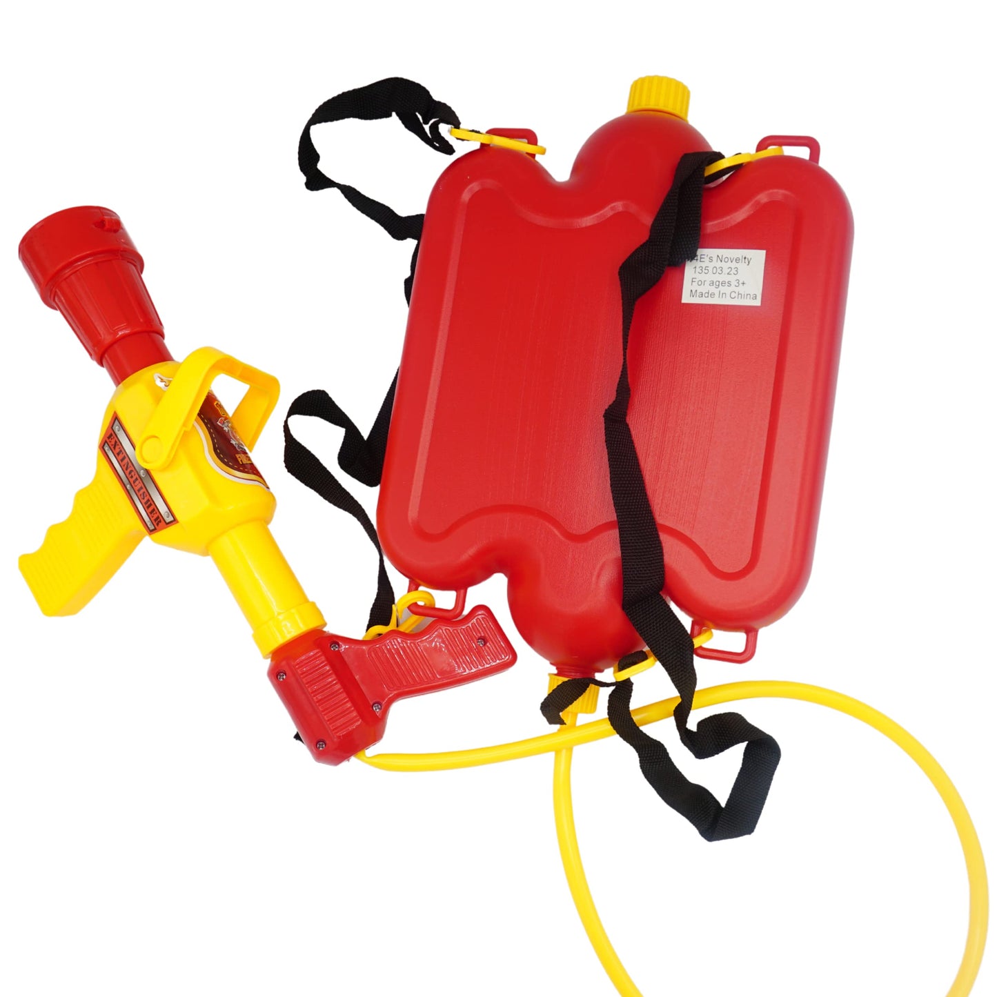 4E's Novelty Firefighter Backpack Water Blaster for Kids – 1.3L Tank, Battery-Free