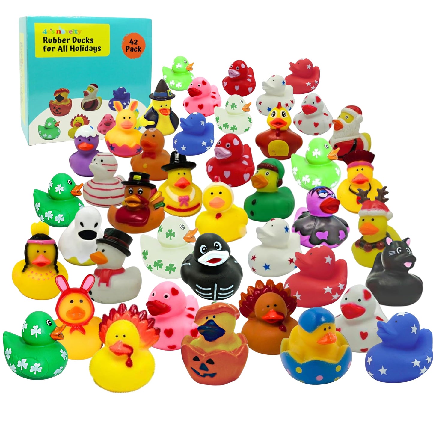 4E's Novelty Rubber Ducks Bulk Pack 42 – 6 of Each Holiday | Jeep Ducking