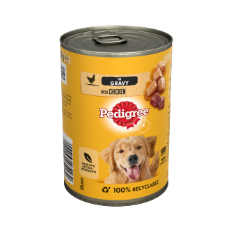 12 x Pedigree Gravy Chicken 400Gm