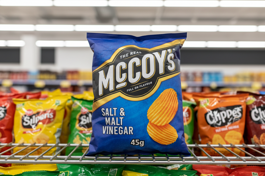 36 x Mccoy's Ridge Cut Salt & Malt Vinegar Flavour Potato Crisps 45G