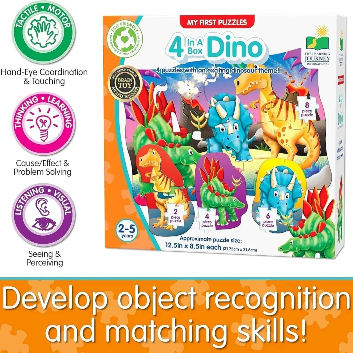 My First Puzzle Sets 4-in-1 Puzzle Set - Dino