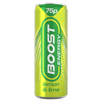 24 x Boost Energy Lemon & Lime Can - 250Ml