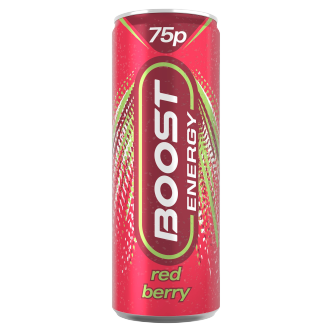 24 x Boost Energy Red Berry Can - 250Ml