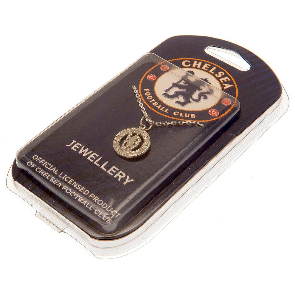 Chelsea FC Silver Plated Pendant & Chain CR
